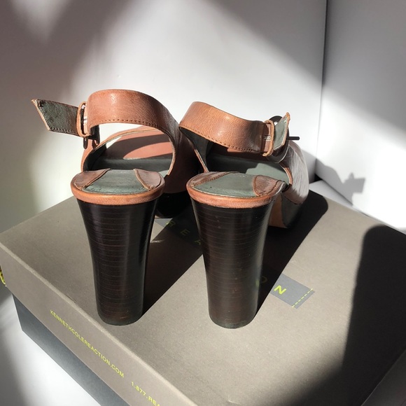 VTG Kenneth Cole Reaction Open toe leather heel - Picture 4 of 8